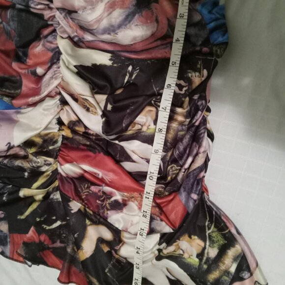 Beautiful short skirt and/or skirt top with angel print, spandex, stretchy - Picture 5 of 7